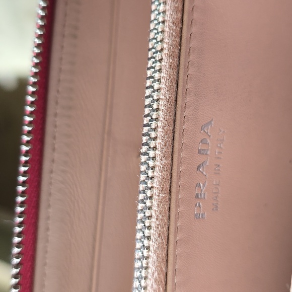 Prada Saffiano Leather Zip-Around Wallet -  Soft Pink - Picture 12 of 17